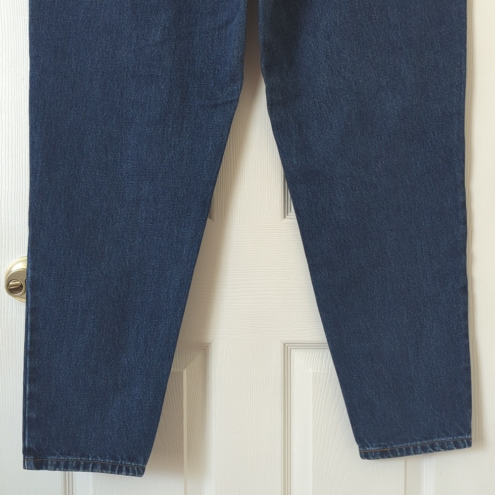 Levi's 90's Vintage 550 Dark Wash High Rise Relaxed Fit Tapered Leg Mom Jeans 18 - Picture 6 of 15
